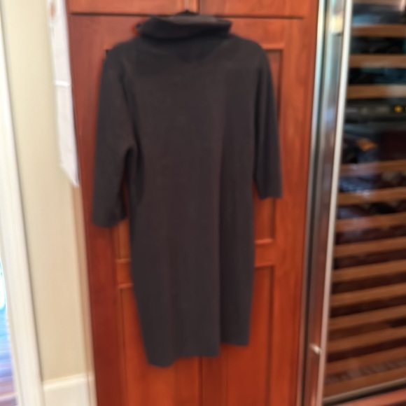 Calvin Klein - dark heathered grey 3/4 length sleeve full zip sweater dress.XL - Picture 4 of 6